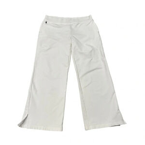 Ralph Lauren Sport White Wide Leg Sweat Pants Pockets Normcore XL